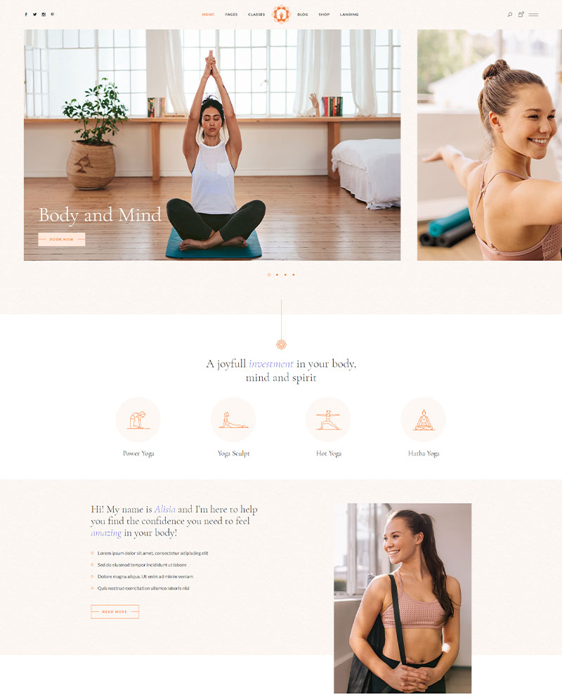 Ashtanga – Yoga Studio Theme – Qode Interactive